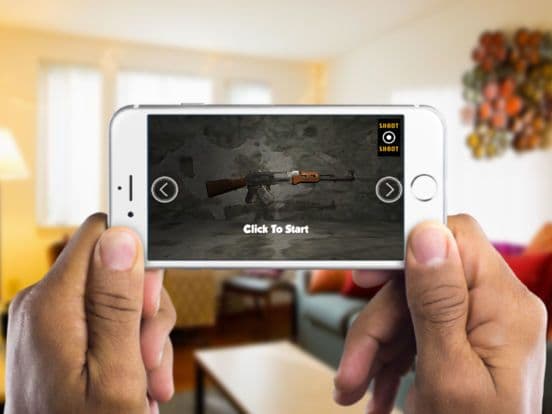3D Gun Shot Sounds AR VR - Augmented Reality Game