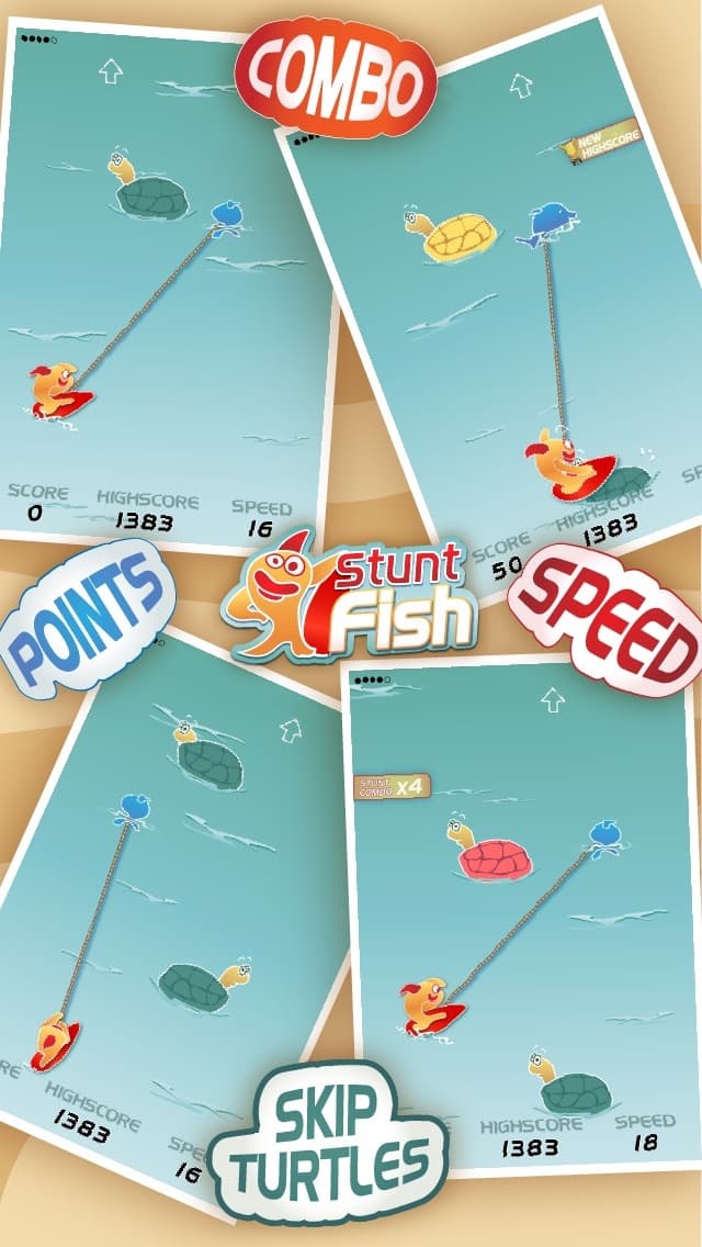 Stunt Fish - Make your goldfish jump through as much turtles as you can to get more points screenshot 3