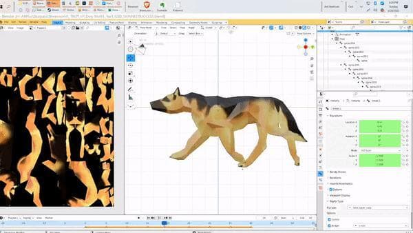 Low Poly Dog Type 1