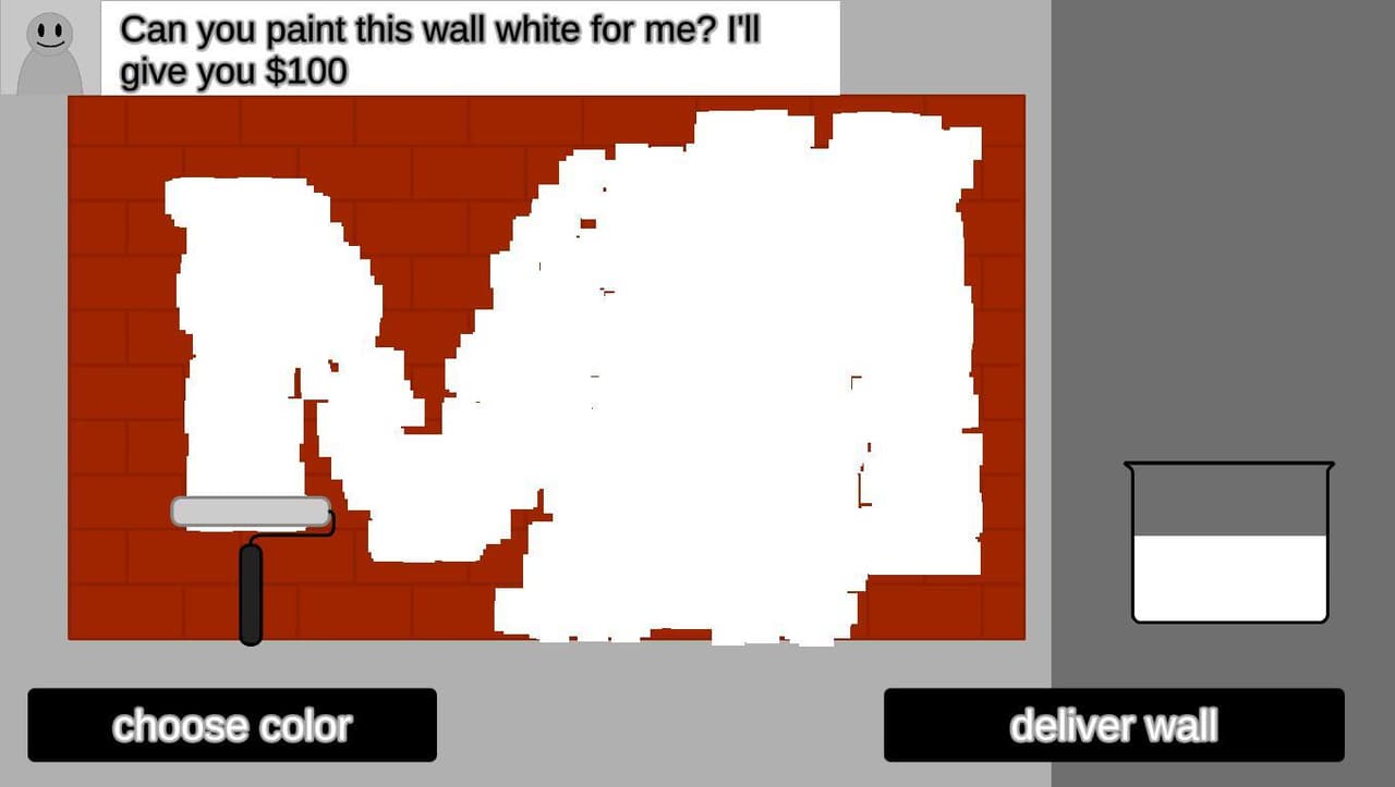 Paint the walls being colorblind