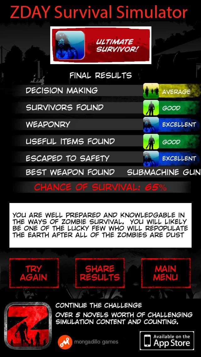 ZDAY Survival Simulator