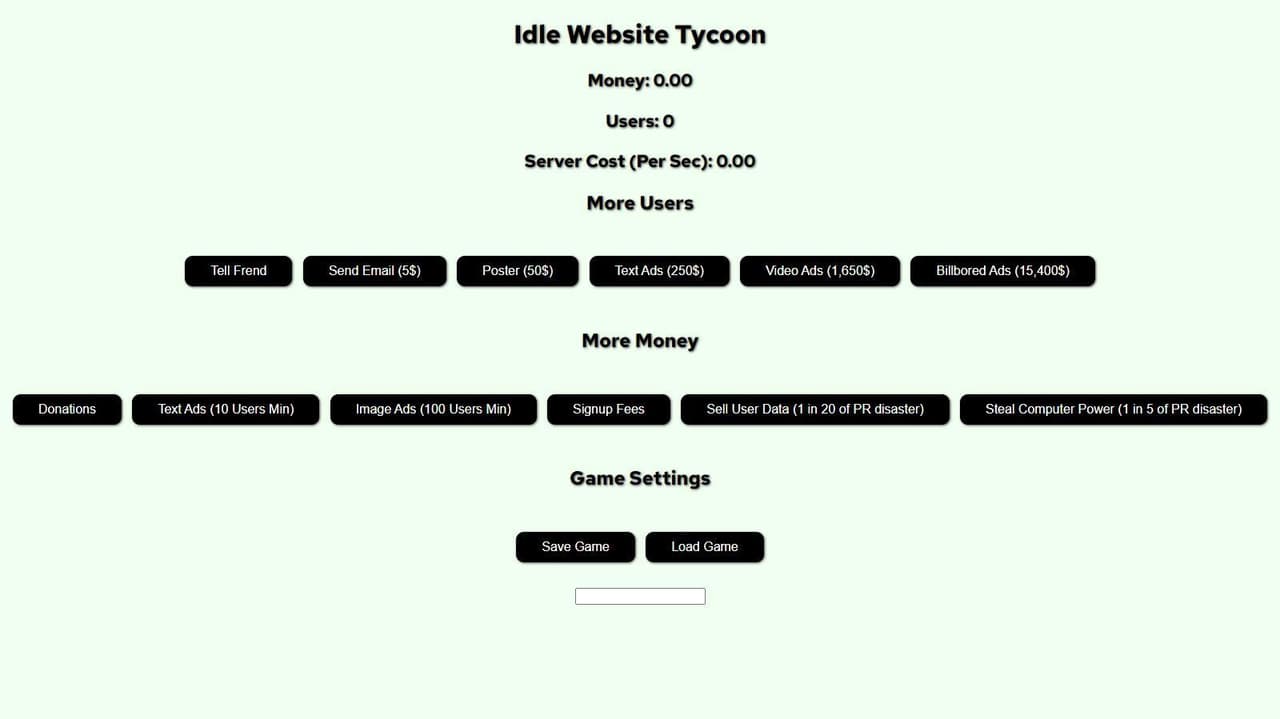 Idle Website Tycoon