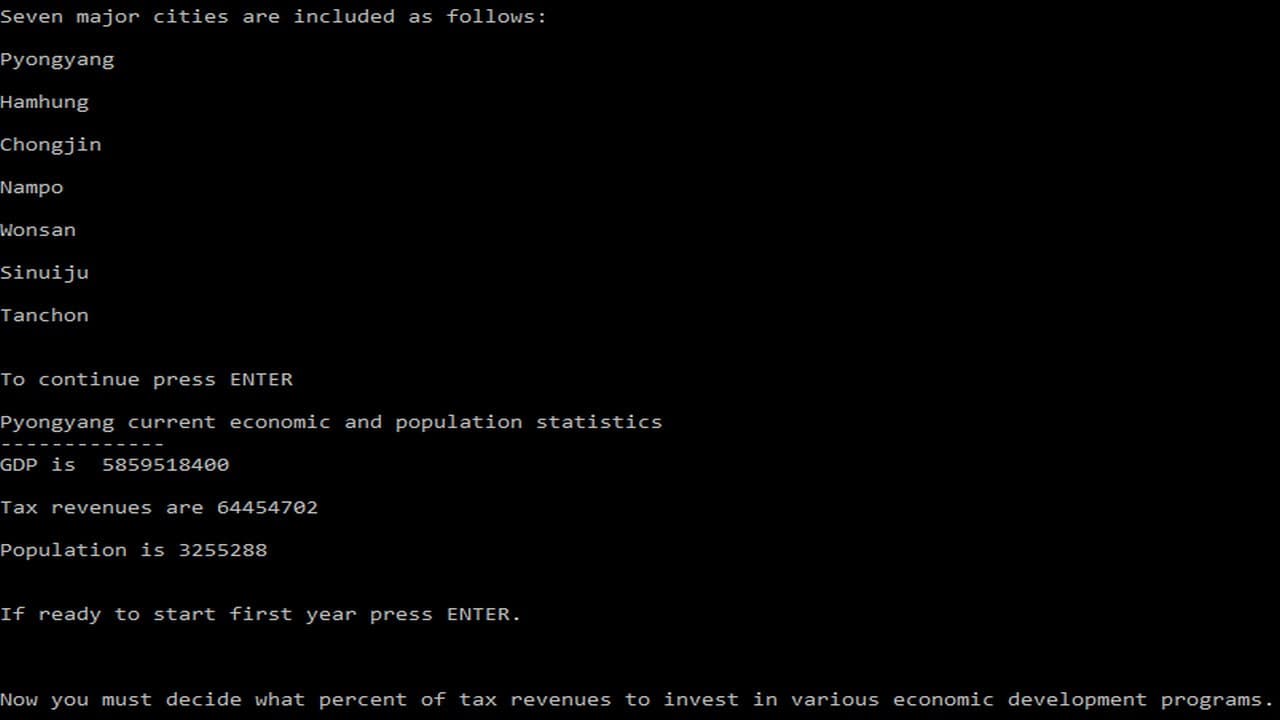 Area Cooperation Economic Simulation: North Korea (ACES) screenshot 5