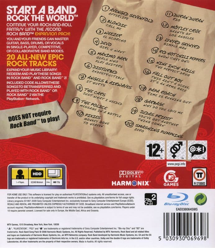 Rock Band Track Pack Volume 2 screenshot 3