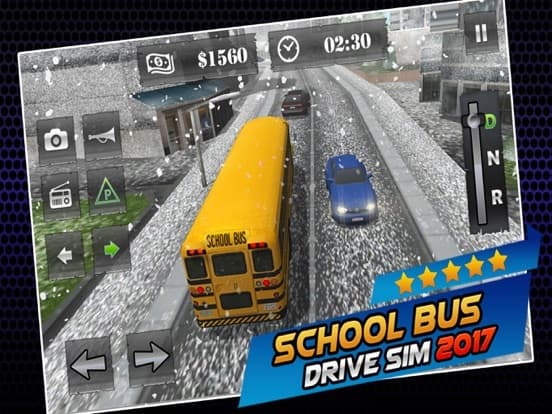 Winter school bus simulator - snow bus parking 3D screenshot 3