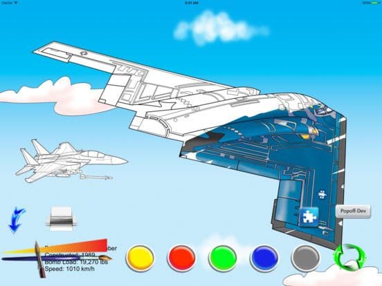 Military Aircraft - Coloring Game