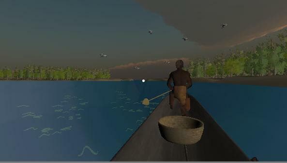 StoneAge mobile VR fishing experience