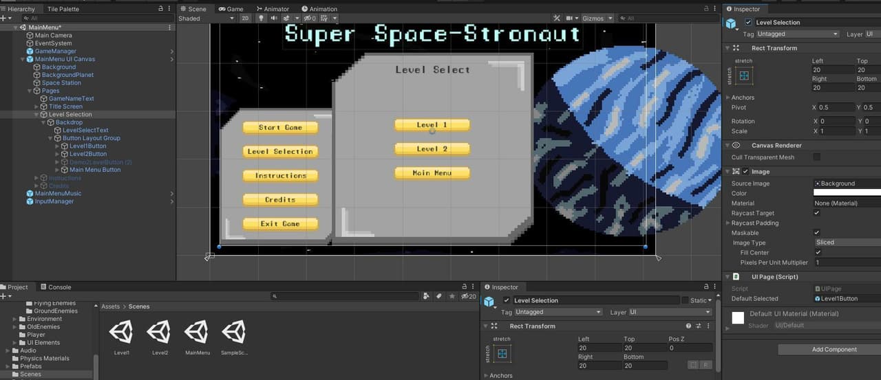 2D-Platformer Super Space-Stronaut