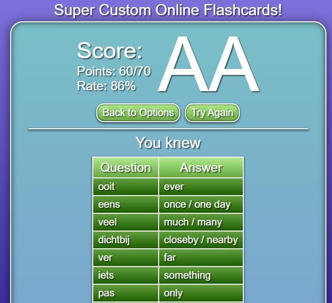Super Custom Online Flashcards!