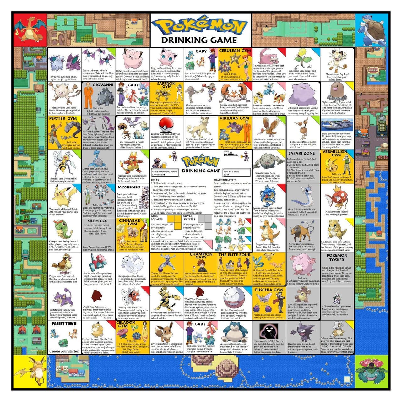 Pokemon Blackout Version (Drinking Game)