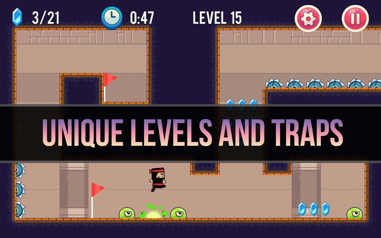 Power Ninja - arcade platformer screenshot 2