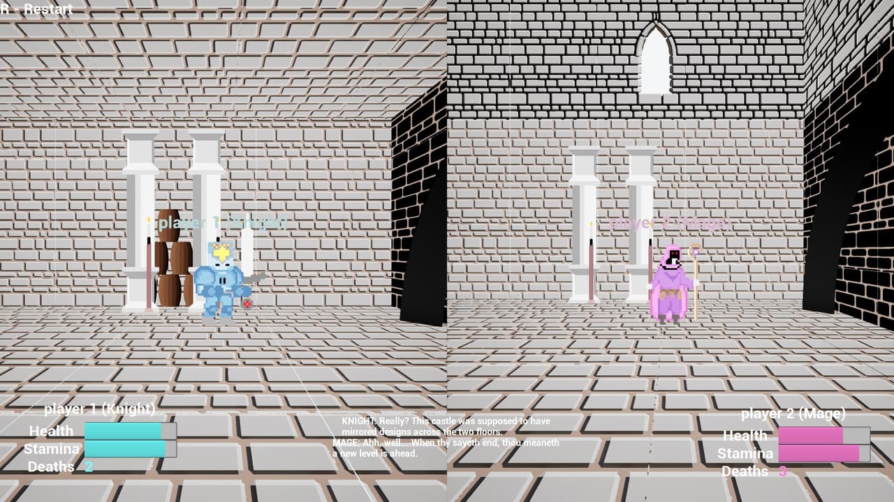 Knightboy and Magegirl Do the Cool Stuff Together Like Fighting Each Other To The Death And Running Around On Platforms screenshot 5