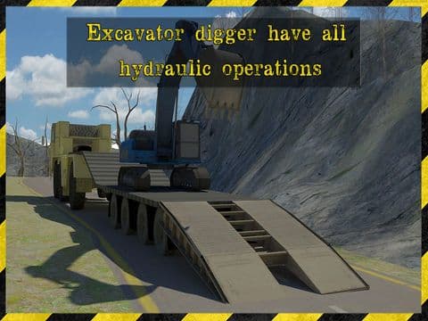 Excavator Transporter Rescue 3D Simulator- Be ready to rescue cars in this extreme high powered excavator transporter game screenshot 4