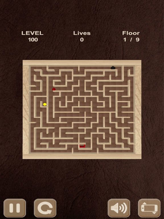 Roll the ball. Labyrinth box