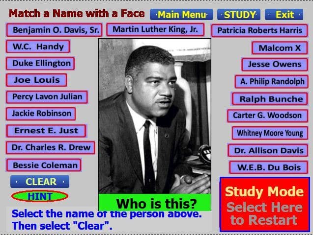 Famous African Americans - Set 2 screenshot 3