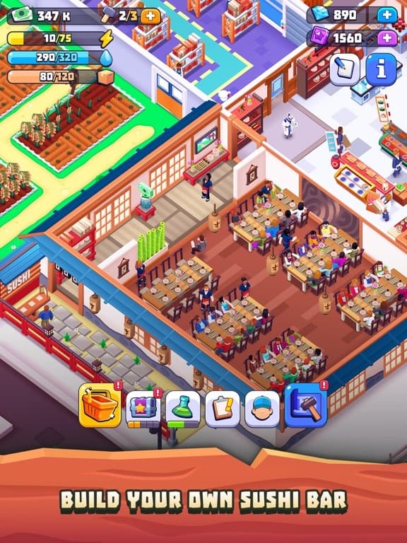 Sushi Empire Tycoon—Idle Game screenshot 2