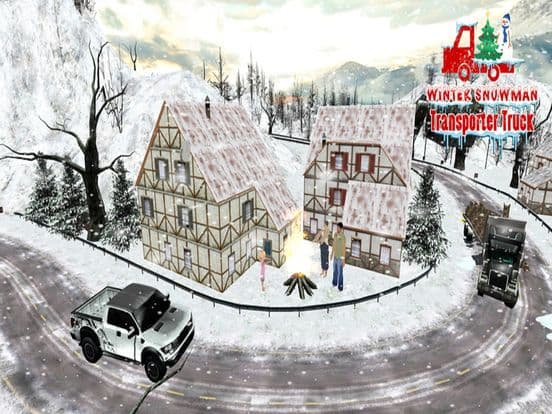 Winter Snow Giant Truck Drive