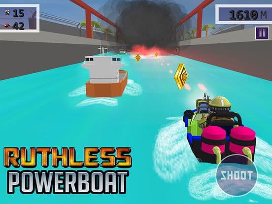 Ruthless Power Boat - Top Gun Shooting Game screenshot 2