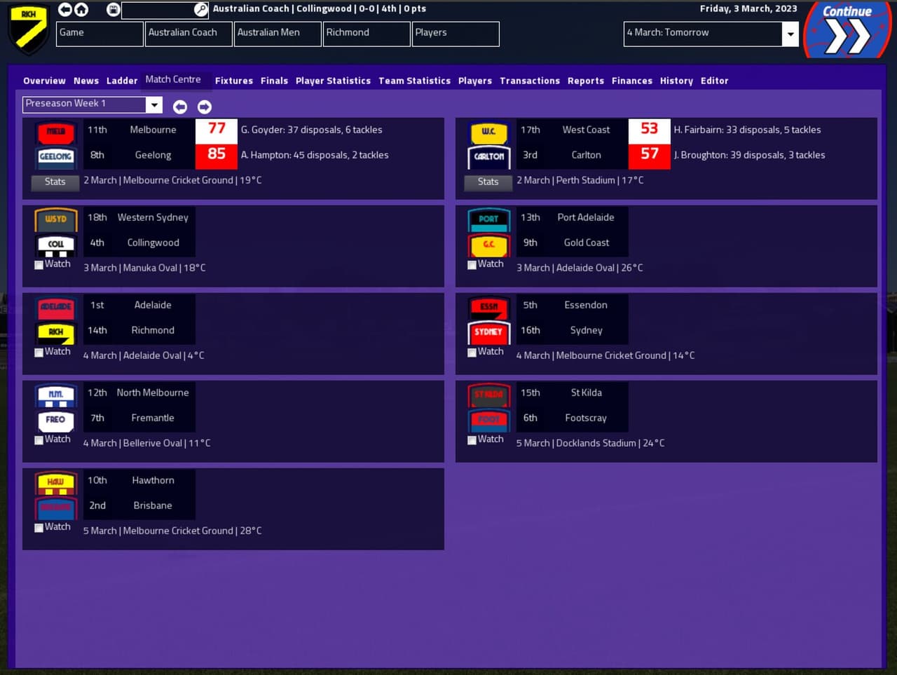 Australian Football Coach 2023 screenshot 3