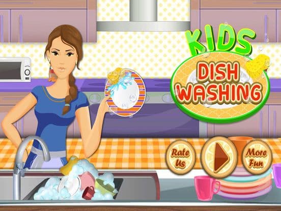 Kids Dish Washing and Cleaning Pro - Fun Kitchen Games for Girls,Kids and Boys