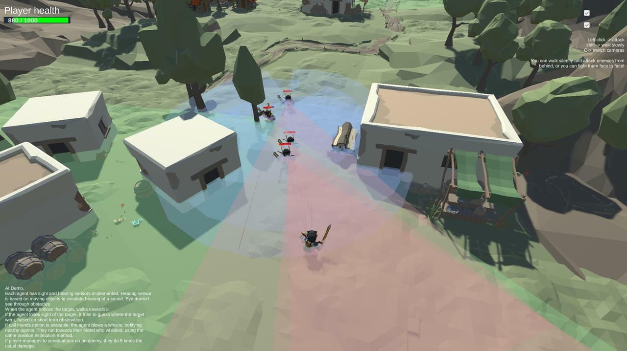 Enemy Artificial Intelligence Demo in Unity