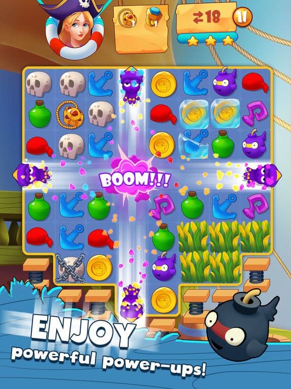 Pirate Crush - Match 3 Games screenshot 4