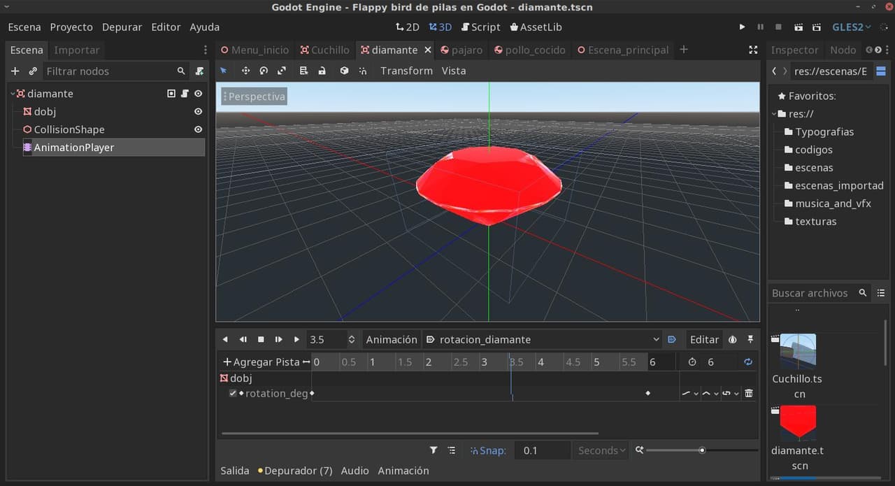 FlappyBird de pilas en Godot screenshot 4