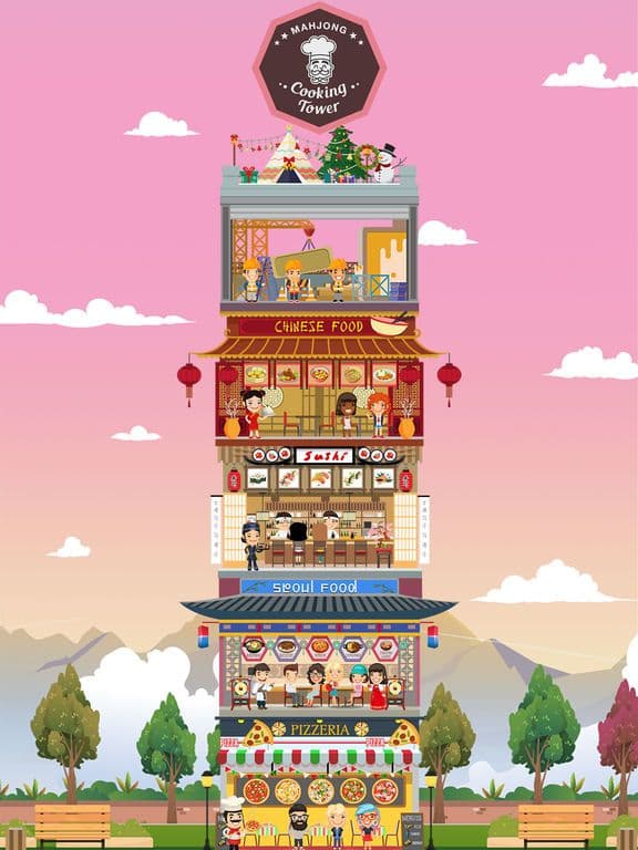 Mahjong Cooking Tower