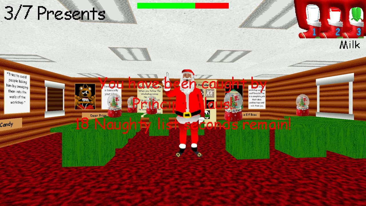 Elf Baldis Basics in Christmas and presents