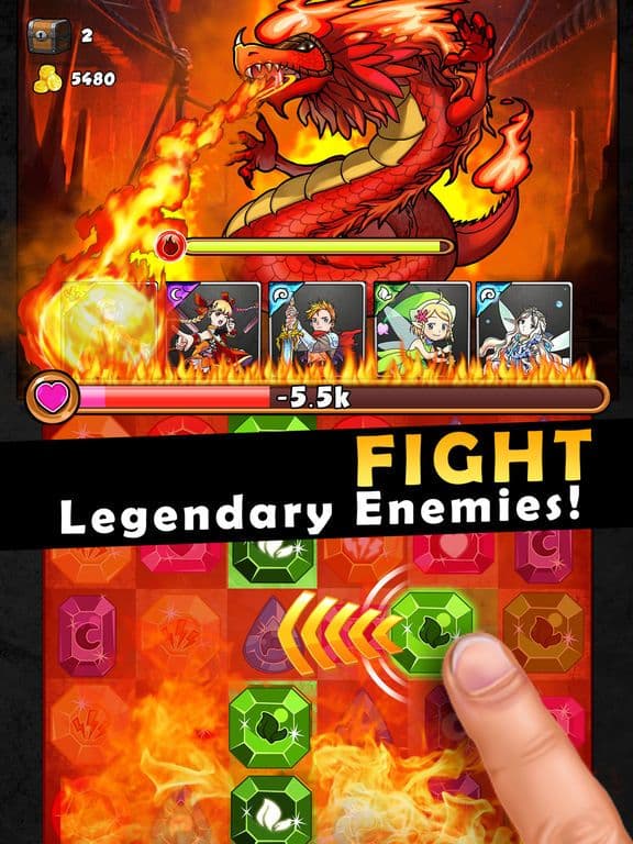 Dragons Kingdom War: Puzzle & Card RPG Game screenshot 4