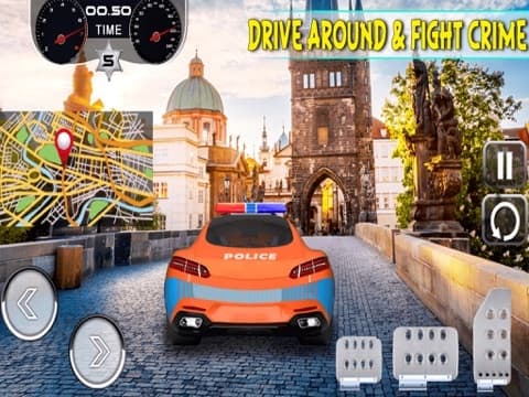 Police Car Driver Simulator - Drive Cops Car, Race, Chase & Arrest Mafia Robbers