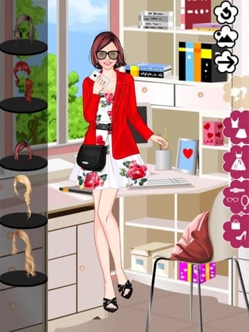 Floral summer dress up game