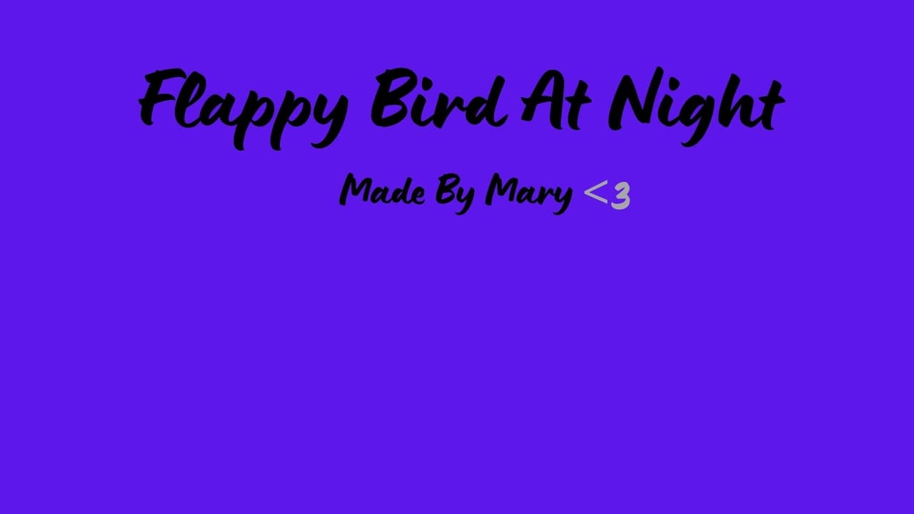 Flappy Bird At Night