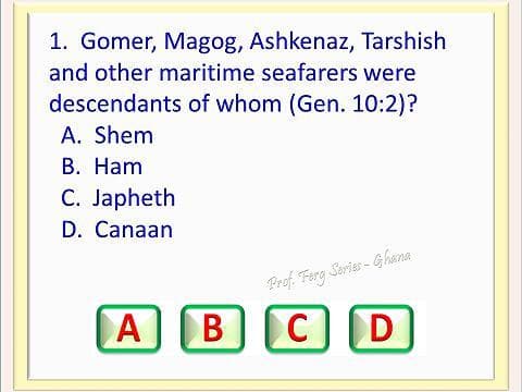 BIBLE QUIZ GAME - GENESIS CHAPTER 10