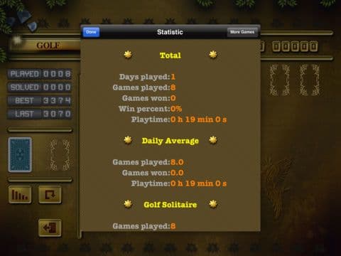 ACC Solitaire [ Golf ] HD Free - Classic Card Game for iPad & iPhone screenshot 5
