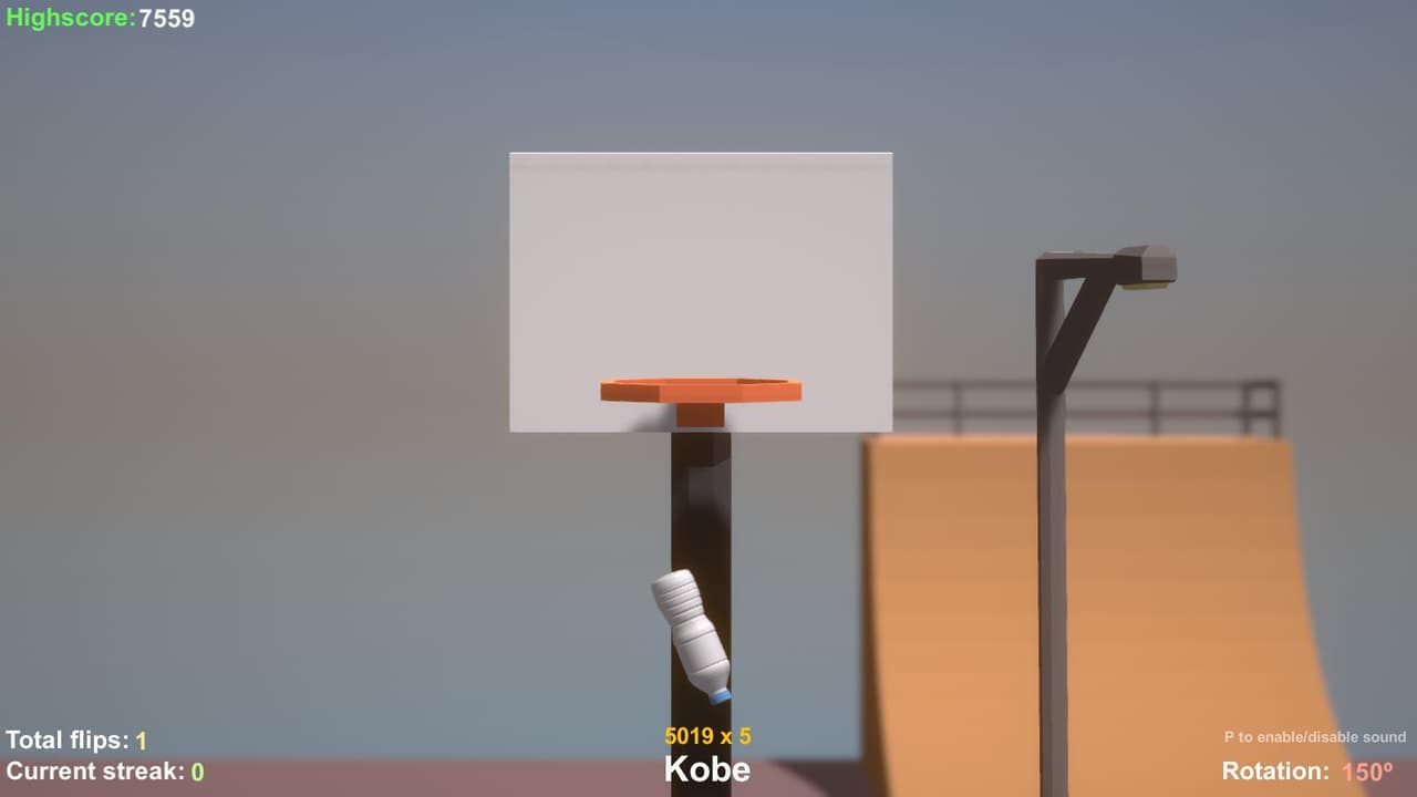 Pro Skater but its actually a bottleflip game screenshot 3