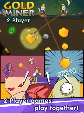 Gold Miner—2 Player Games & Classic Pocket Mine Digger Adventure(Free+Online)