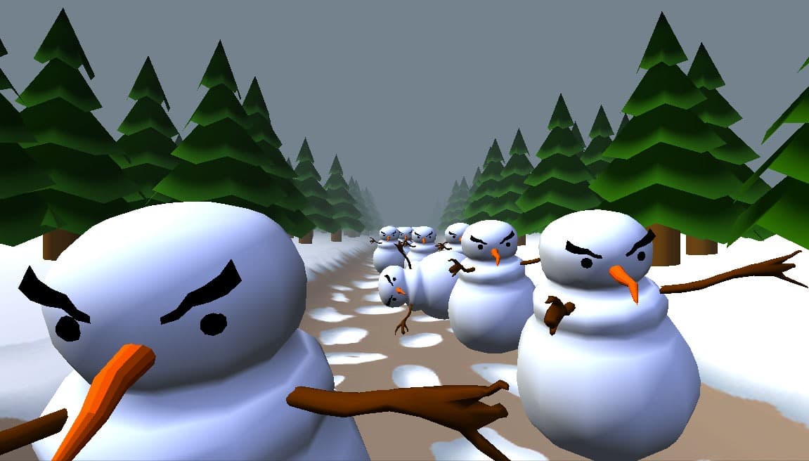 Punch those pesky Snowmen