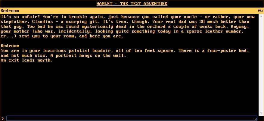 Hamlet - The text adventure screenshot 2