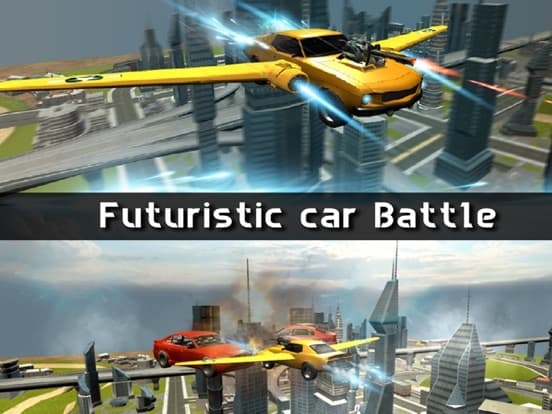 Flying Futuristic Car Battle screenshot 2