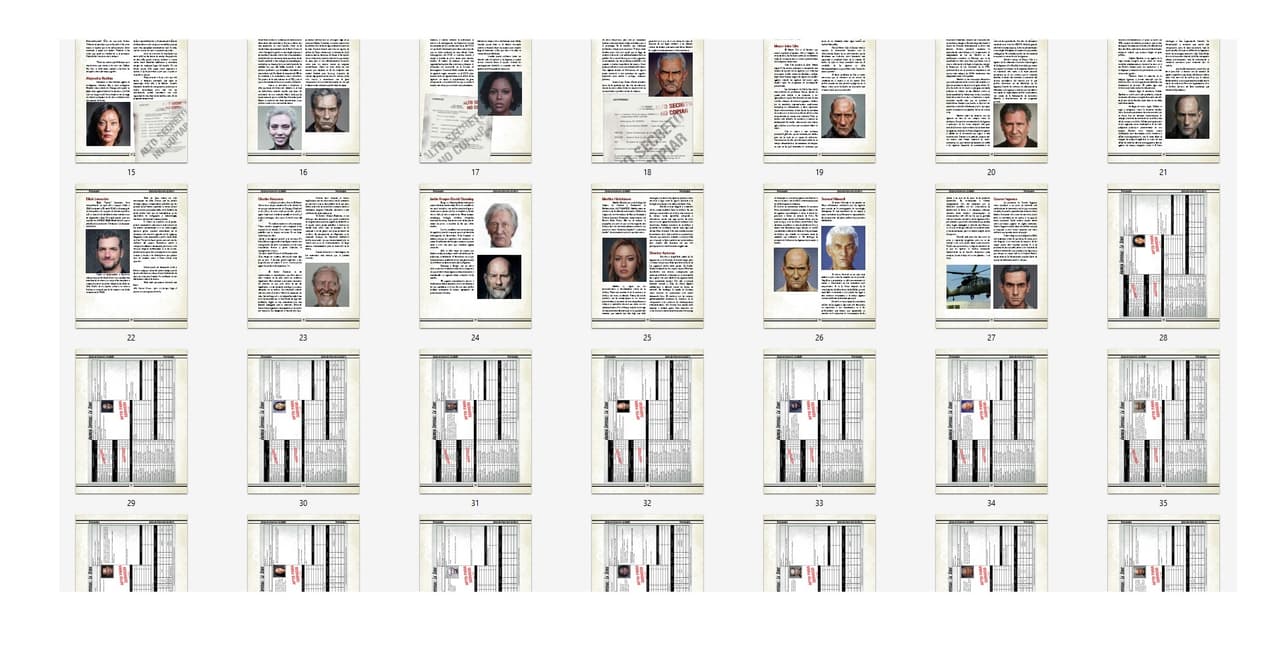 Libreto de personajes de La Serie