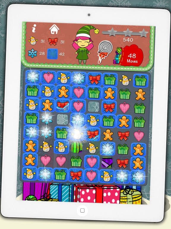 Elfs christmas candies smash – Educational game for kids from 5 years old screenshot 3