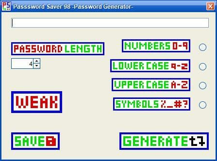 Password Saver 98 v1.0 screenshot 4