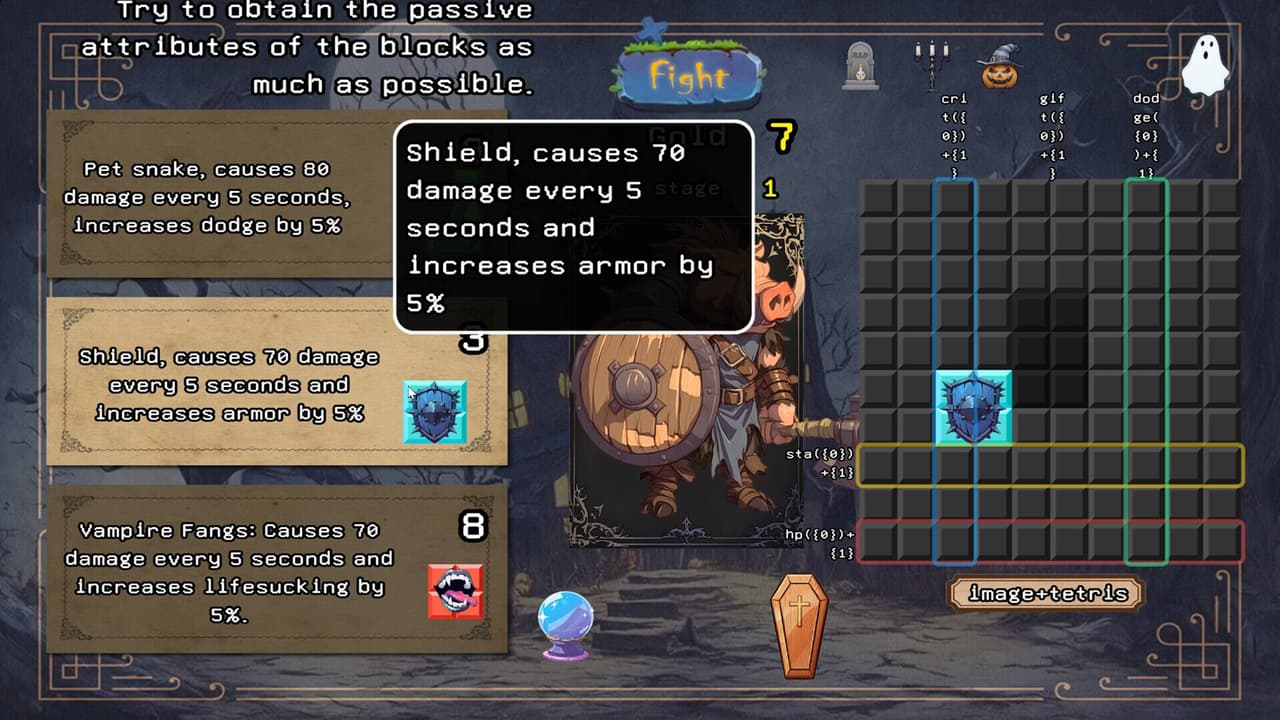 Monsters in the Moonlight: Tetris screenshot 5