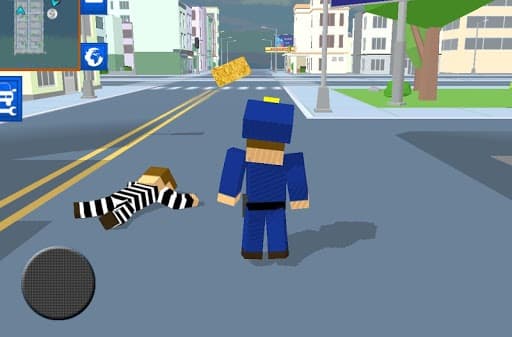 Blocky Cop Craft Running Thief screenshot 6