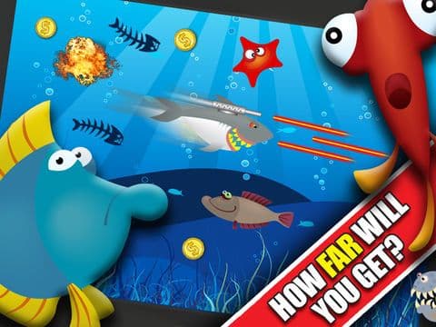 Shark Attacks! FREE: Hungry Fish Revenge Laser Shooting Racing Game - By Dead Cool Apps