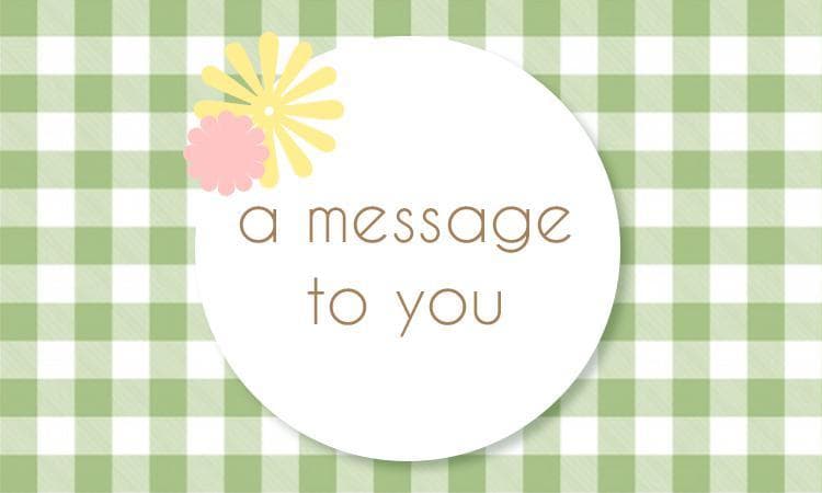 A Message to You