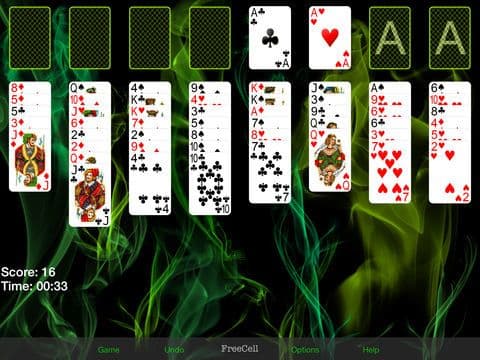 Neon FreeCell Solitaire screenshot 2