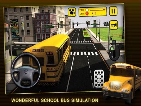 School Bus Simulator 3D – Drive crazy in city & Take Parking duty challenges for kids fun screenshot 2