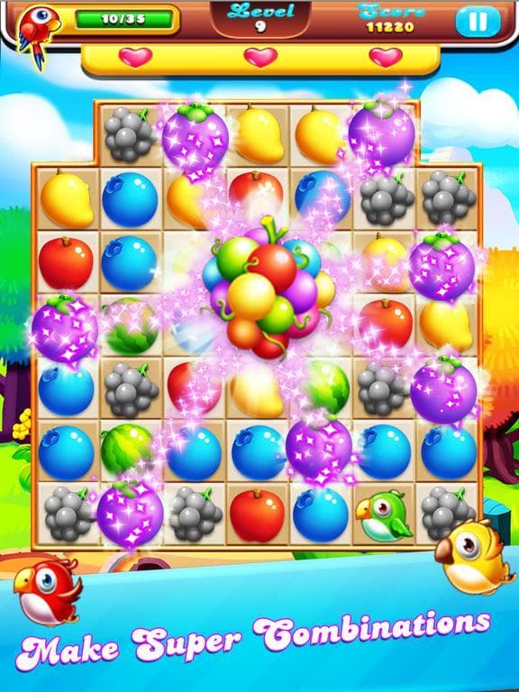 Fruits Garden & Pets - New Sweet Match 3 Blast screenshot 2